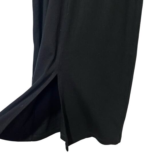 Marine Layer Lexi Ribbed Daytime Midi Dress Size L Black Bodycon Stretch NWT - Picture 5 of 9